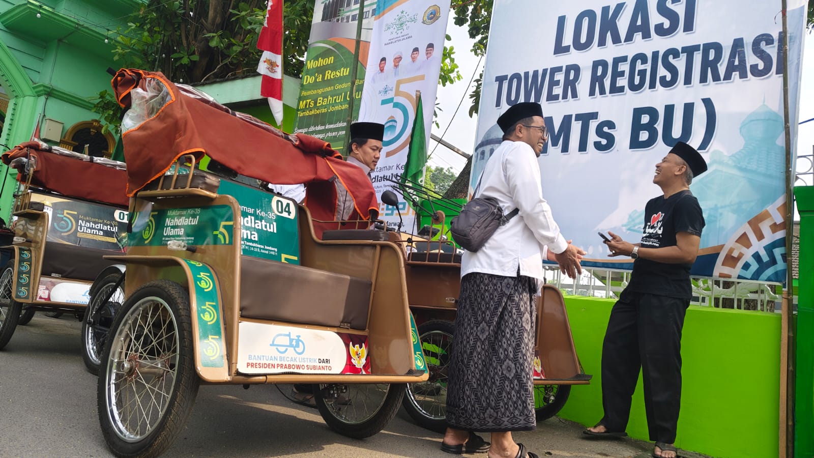 H-5 Pembukaan Muktamar ke-35 NU, Panitia Test Drive Becak Listrik dan Golf Car