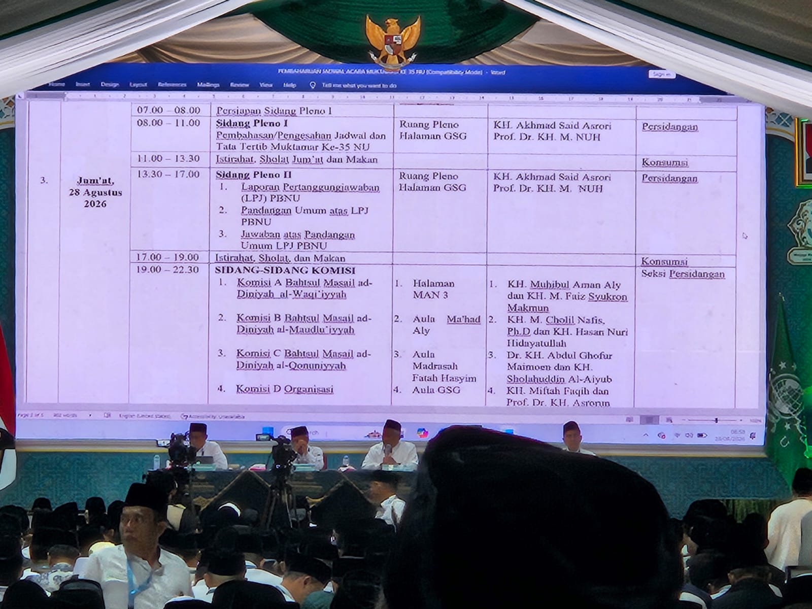 Suasana Pleno Ke-1